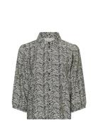 MSCH Copenhagen Mschcielo Amabella 3/4 Shirt Aop Svart
