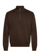 Jack & J S Jjebradley Sweat Half Zip Noos Brun