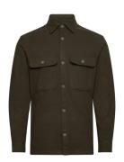 Jack & J S Jprrayle Melange Solid L/S Overshirt Sn Khaki Green
