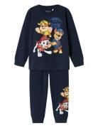 Name It Nmmarlo Pawpatrol Ls Nightset Noos Cplg Marinblå