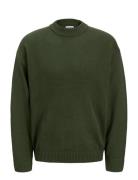 Jack & J S Jjeurban Jack Knit Crew Neck Sn Khaki Green