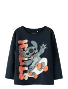 Name It Nmmadri Stitch Ls Nreg Top Box Wdi Marinblå