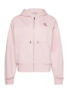 Calvin Klein Jeans Monologo French Terry Fz Bf Hood Rosa