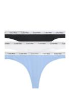 Calvin Klein Thong 3Pk Blå