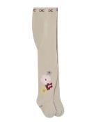 Boboli Thick Tights Floral Beige