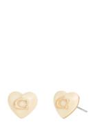 Coach Accessories Coach Signature Heart Stud Earrings Guld