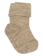 Mp Denmark Wool Rib Baby Socks Beige