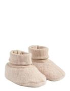 Wheat Wool Fleece Booties Lei Beige