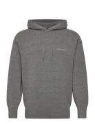Lyle & Scott Script Knitted Hoodie Grå