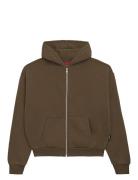 Prohibited Over D Zip-Hoodie Brun