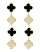 Bud To Rose Clover Long Earring Mix/Gold Guld