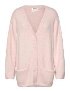 Monki Soft Knit V-Neck Cardigan Rosa