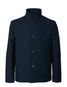 Selected Slhrainar Wool Blend Jacket Noos Marinblå