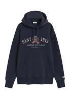 GANT Graphic Hoodie Blå