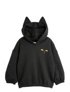 Mini Rodini Cat Ears Hoodie Svart