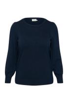 Kaffe Curve Kcmiana Plain Pullover Marinblå