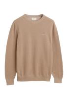 GANT Cotton Pique C-Neck Beige