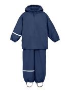 CeLaVi Rainwear Set W. Fleece Blå