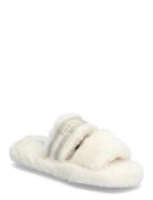 Tommy Hilfiger Hilfiger Fur Slipper Kräm