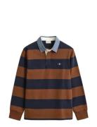 GANT Reg Chambray Stripe Heavy Rugger Brun